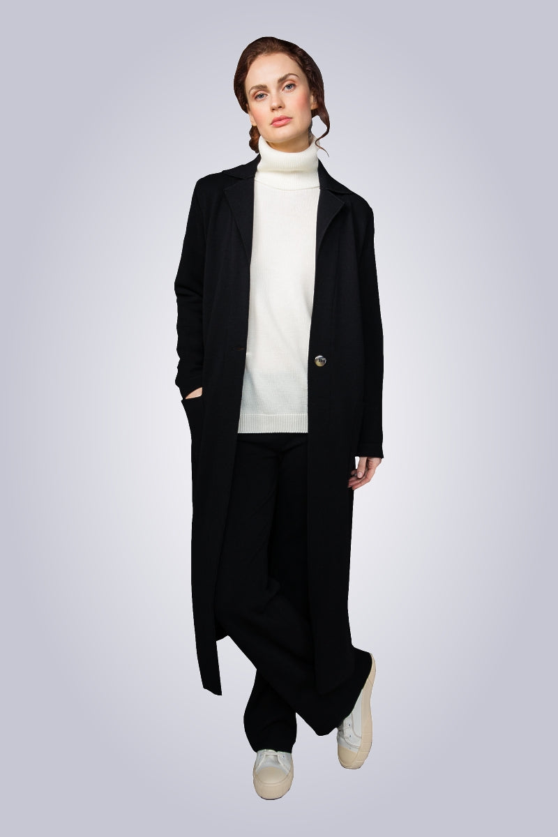 Horst Sitte Mantel Sofie M in schwarz Horst Sitte online shop Horst Sitte Strickmanufaktur Horst Sitte Mode Horst Sitte online kaufen Horst Sitte Damen Mode Horst Sitte Österreich