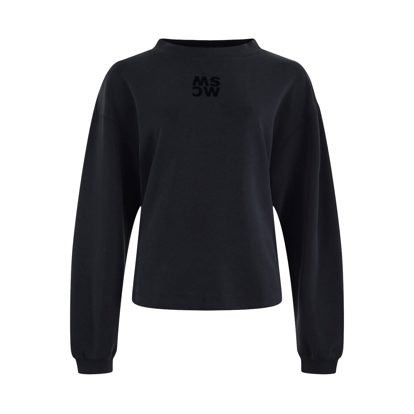 Moscow Design Pullover Randy in schwarz. Sweater in weicher Modal Techno Qualität von MSCW fashion online kaufen. Sportiver Street Wear Pullover mit modisch weiten Ärmeln aus der neuen Moscow Desgn Mode Kollektion.