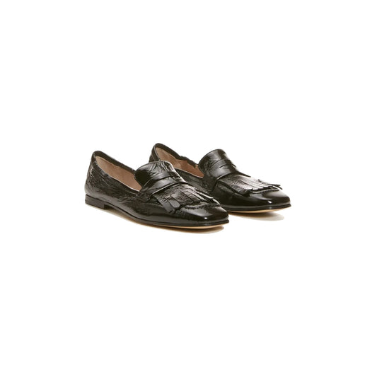 Pomme D´or Loafer Angie in schwarz. Loafer mit Collagelaschen und Brille von Pomme D´or Schuhe online kaufen. Schlüpfer in modisch gecrashtem Lackleder aus der neuen Pomme D´or Kollektion.