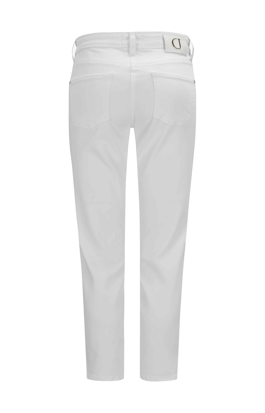 Cambio Jeans Piper short in weiß. Schmal geschnittene 5-Pocket Hose in weichem Denim Stretch von Cambio online kaufen. Slim fit Jeans mit sommerlicher 7/8 Länge aus der neuen Cambio Jeans Kollektion.