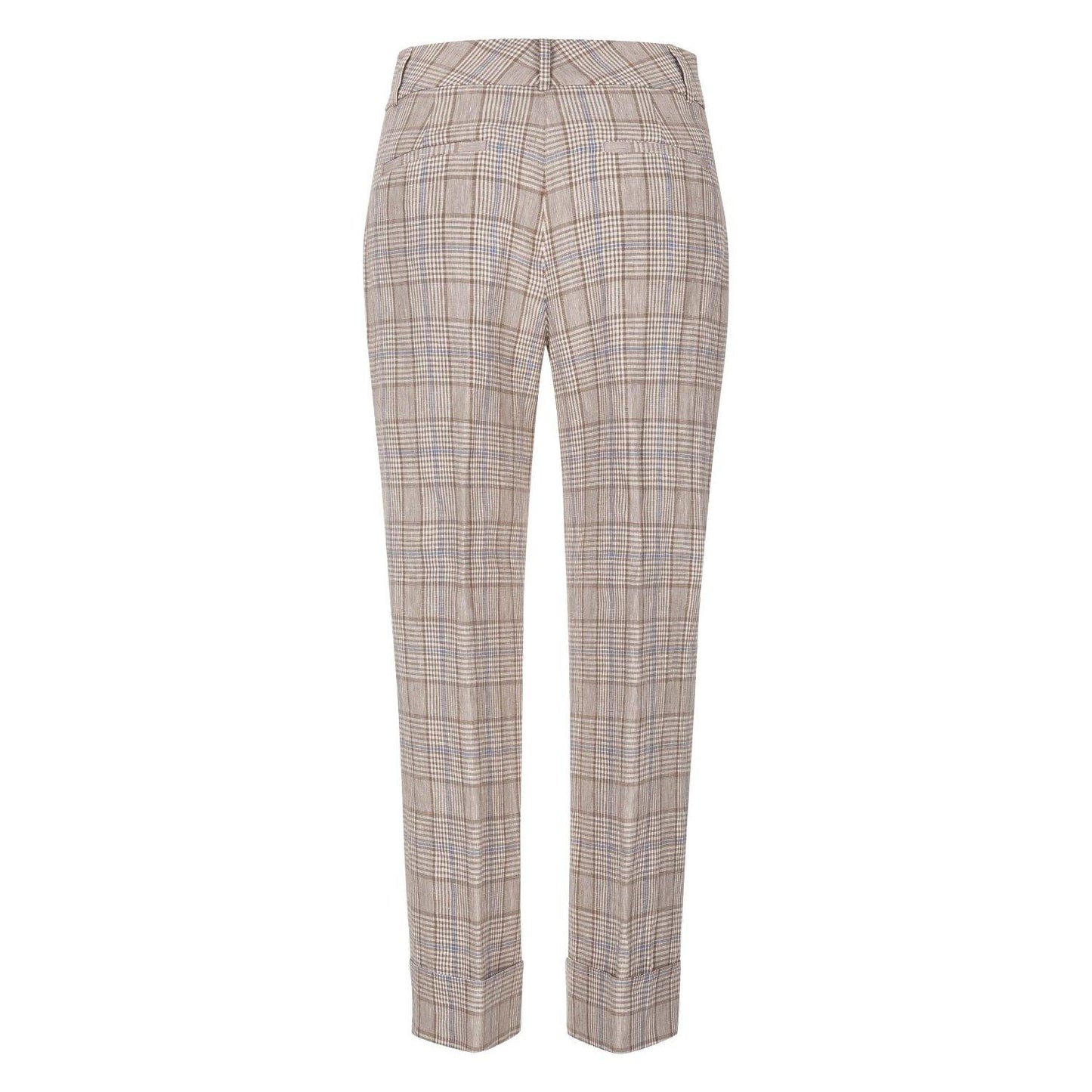 Peserico Glencheck trousers in pure linen
